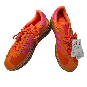 Adidas Gazelle Bold W Orange Pink Platform Sneakers Women's Size 7